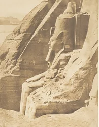 Profiel van de Oostelijke Kolos van de Spéos van Phré, in Abousembil Portret van Ramses II, 29 maart 1850