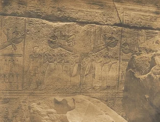 Buitensculpturen van het Granieten Heiligdom van het Paleis van Karnak Thebe Philippe-A..., 1849-50