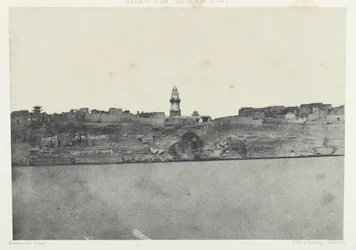 Algemeen uitzicht op Esneh, Opper-Egypte, 1849-1851, gedrukt 1852