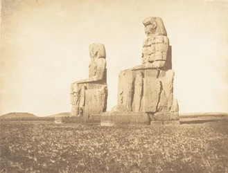 Vue des deux colosses de l