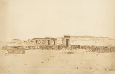 Algemeen uitzicht op de Tempel en het Dorp van Deboude Parembole, 10 april 1850