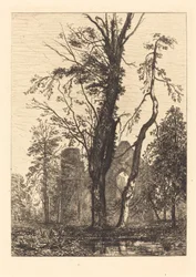 In een park
