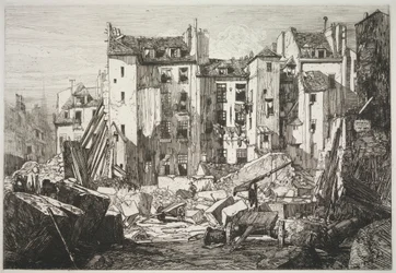 Sloop voor de Opening van de Rue des Écoles, 1862