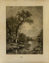 Landschap met herten