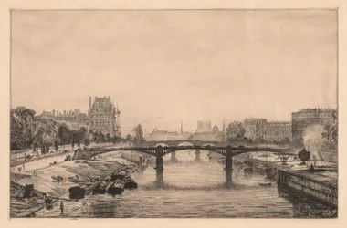 Parijs, uitzicht vanaf de Concorde-brug, 1866