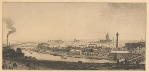 Parijs in 1867: uitzicht vanaf het Trocadéro