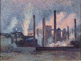 Staalfabriek in Charleroi, 1897