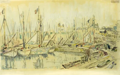 Barges op de Seine; Les Peniches sur la Seine