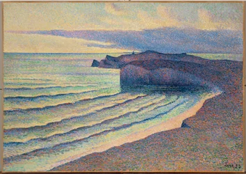 Bord de mer en Normandie - Kust in Normandië (olieverf op doek)