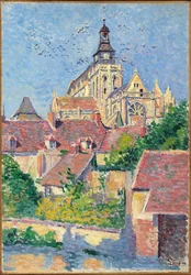 Kathedraal van Gisors, uitzicht vanaf Fosse aux Tanneurs