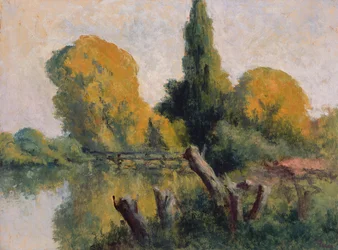 Rolleboise, Kleine Arm van de Seine in de Herfst, c.1925