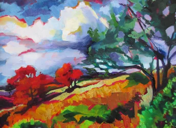 Levendig herfstlandschap