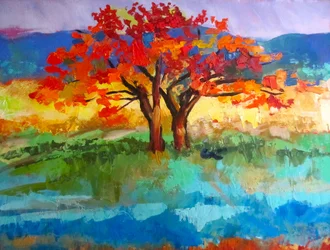 Kleurrijke herfstbomen