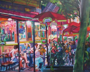 Levendig Frans café