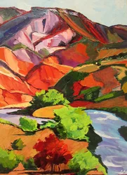 Levendige bergrivier