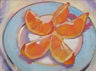 Levendig oranje stilleven
