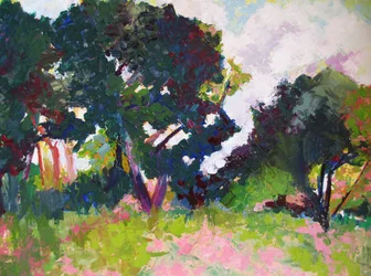 Levendig zomerlandschap
