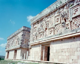 Precolumbiaanse beschaving: zicht op de site van Uxmal