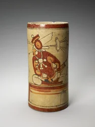 Vaas met presentatiescène, 600-900 n.Chr.