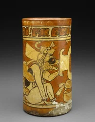 Vaartuig met aap en hondengoden, 600-900 AD