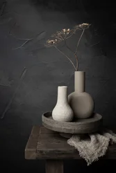 Stilleven met gedroogde bloemen