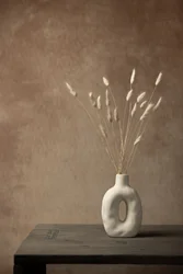 Minimalistisch stilleven met gedroogd gras