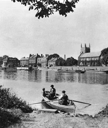 Veerboot over de Theems naar de London Apprentice herberg, Isleworth, Londen, 1926-1927