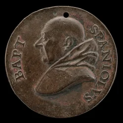 Battista Spagnoli van Mantua, 1447-1516, Karmelieten dichter [voorzijde], ca. 1513