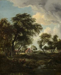 Een boerderij in het zonlicht