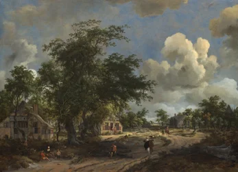 Een uitzicht op een hoofdweg, 1665