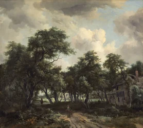 Hut tussen bomen, ca.1664 (olieverf op doek)