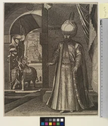 Portret van Sultan Suleiman de Grote (staand)