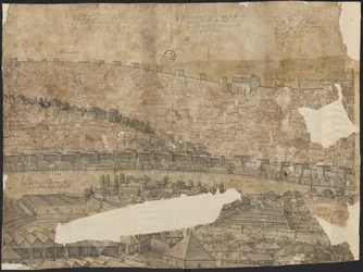 Uitzicht op Constantinopel, Blad 16, Melchior Lorck, 1559