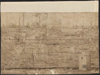 Uitzicht op Constantinopel, Blad 8, Melchior Lorck, 1559