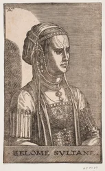 Portret van een sultane, halve profiel naar rechts: ZELOME SVLTANE