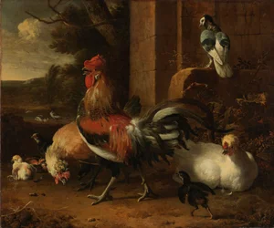 Een kippenren, ca. 1660-1665 (olieverf op doek)