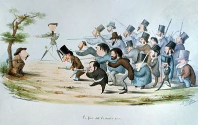Het einde van een karikaturist, 1860