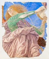 Muziekmakende engelen, c.1480 (gerestaureerde fresco)