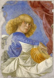 Muzikant engel door Melozzo da Forli, ca. 1480