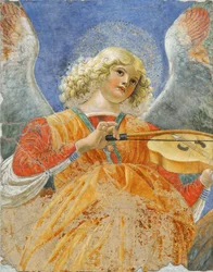 Muzikant engel door Melozzo da Forli, ca. 1480