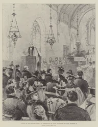 Opening van de gerestaureerde kerk in Shernbourne door ZKH de Prins van Wales, 24 december