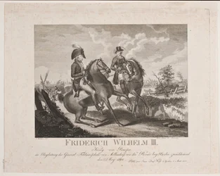 Frederik Wilhelm II van Pruisen en generaal-veldmaarschalk Möllendorf