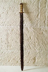 Merovingische kunst: zwaard, 6e eeuw. Gallië. Nationaal Archeologisch Museum van Saint-Germain-en-Laye