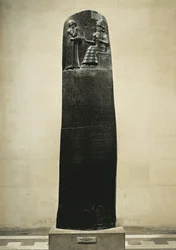 Codex van Hammurabi: de god Shamash dicteert zijn wetten aan Hammurabi, koning van Babylon