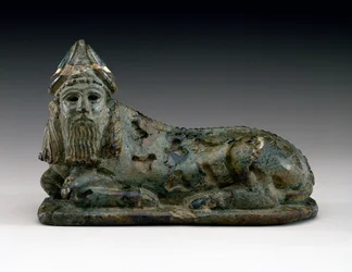 Lama-godheid, ca. 2100-2000 v.Chr. (serpentijn)
