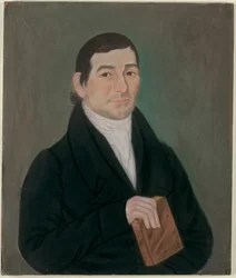 Portret van een Man met een Boek
