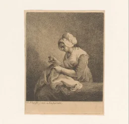 Naaiende vrouw
