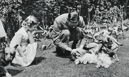 Koning George VI en Prinses Margaret Rose