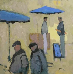 Dinsdag is marktdag, 2016 (olieverf op linnen)