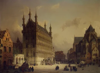 Het stadhuis van Leuven, België